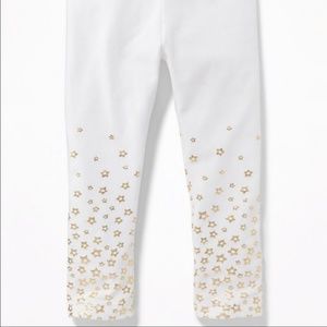 Old navy white and gold star leggings